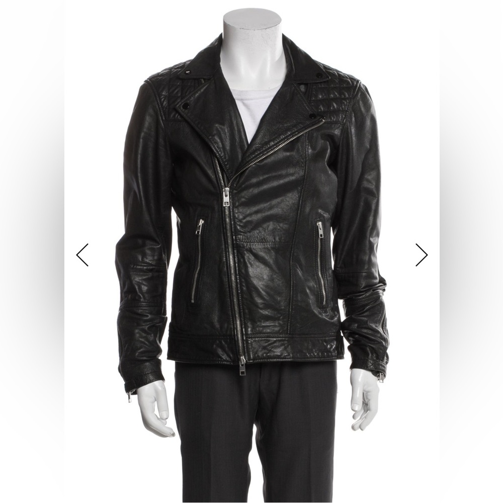 ALL SAINTS NWOT Men's Black Leather Jacket